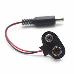 adattatore della batteria 2 pezzi DC 9V - Jack 5,5 millimetri / 2,1 millimetri Arduino