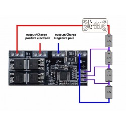 4S 30A 18650 BMS PCM...