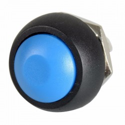 Pulsador azul para recordar 12 mm resistente al agua