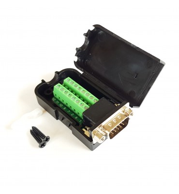 VGA male D-SUB DB15 adapter 16 pin terminal block + box