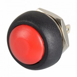 Bouton-poussoir Rouge à rappel Momentané étanche 12mm
