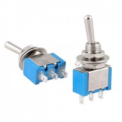 Interruttore leva MTS-102 3-Pin SPDT, On-Off, 3A / 6A