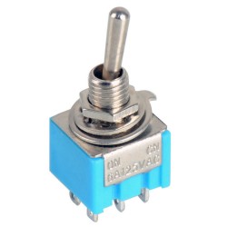 LEVER SWITCH MTS-103 6-PIN SPDT, ON-OFF, 3A / 6A
