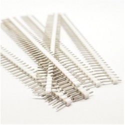 6 pcs WHITE 40 Pin 2.54mm...