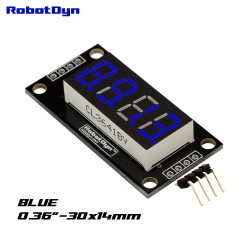 Display LED blu RobotDyn 4 cifre, 7 segmenti, TM1637, 30x14mm