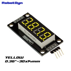 RobotDyn gelbe LED-Anzeige 4-stelligen 7-Segment, TM1637, 30x14mm