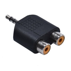 Zwei 2-Cinch-Buchse auf 3,5 mm Stereo-Audiokabeladapter