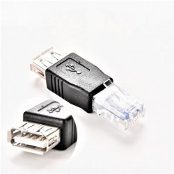Spina convertitore convertitore Ethernet RJ45 a USB femmina