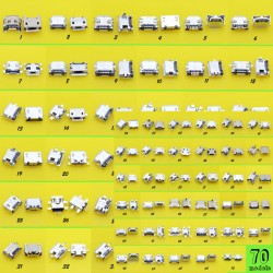70 Modèles 5p 5pin connecteur mini-usb de charge pour samsung oppo HTC Milet Lenovo ZTE téléphone mobile tablette pc