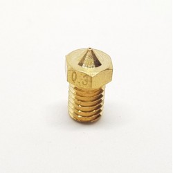 Ugello V6 V5 J-HEAD Ottone 0.3mm Per Filamento 1.75mm