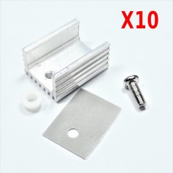 10 jeux HEATSINK Dissipateur de chaleur avec jeux de vis pour TO-220
