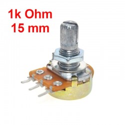 Potenciómetro 1k ohm B1K lineal WH148 con tuercas y arandelas