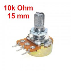 Potentiomètre 10k ohm B10K linéaire WH148 avec écrous et rondelles