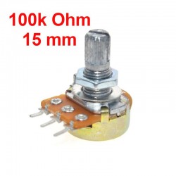 Potentiomètre 100k ohm B100K linéaire WH148 avec écrous et rondelles