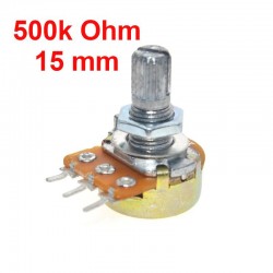 Potenziometro 500k ohm B500K lineare WH148 con dadi e rondelle