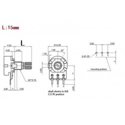 Potentiometer 500k Ohm...
