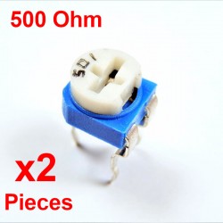 x2 resistencias PC VARIABLE 500 Ohm (501) CARBONO HORIZONTAL rm-065
