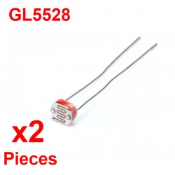 x2 pcs GL5528 Fotoresistore 10-20kΩ resistore fotoelettrico LDR