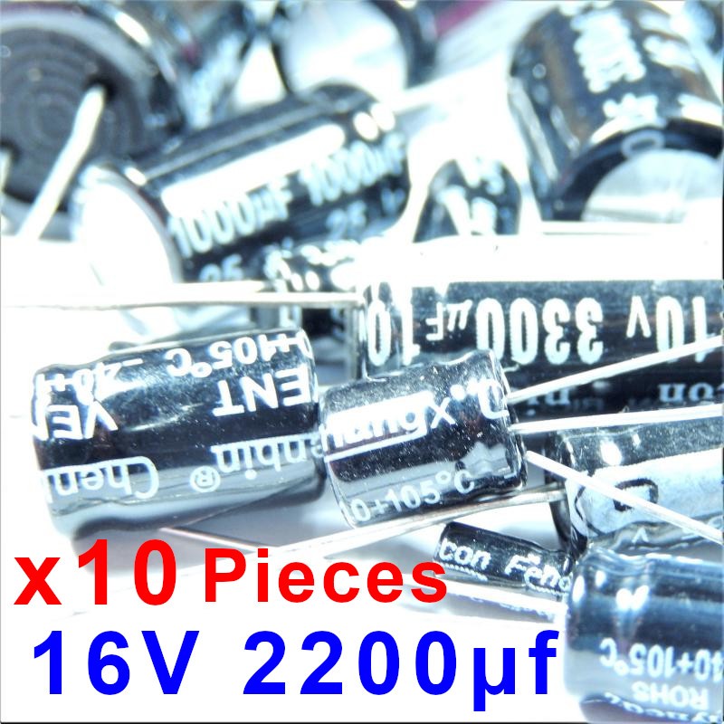 10 pcs Philips condensateur 2200uF 16 V AXIAL électrolytique Aluminium Conduit 9323