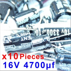 10 Pcs 16V 4700uf ALUMINUM...