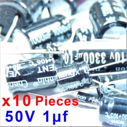 10 Pcs 50V 1uf CAPACITOR...