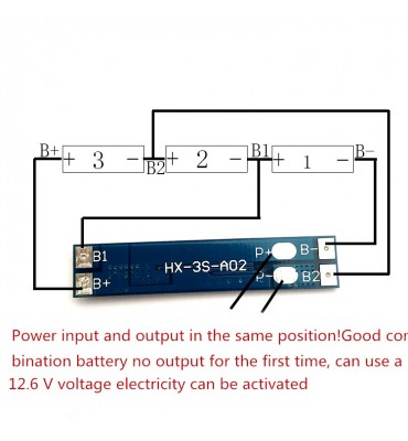 3S 10A 12.6V 18650 BMS PCM protection charging battery li-ion 1299Z