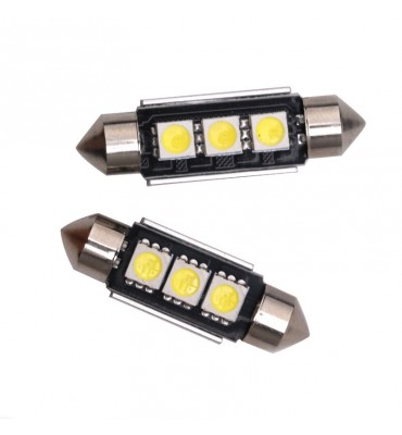 4 Pcs 3 LED SMD C5W 36mm...