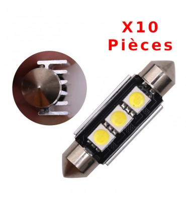 10 Pcs 3 LED SMD C5W 36mm...