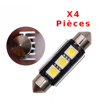 4 Pcs 3 LED SMD C5W 36mm...